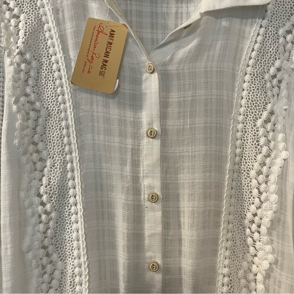 NWT American Rag Long Sleeve Western Bohemian Pheasant Lace Top - Size Small - Picture 4 of 7